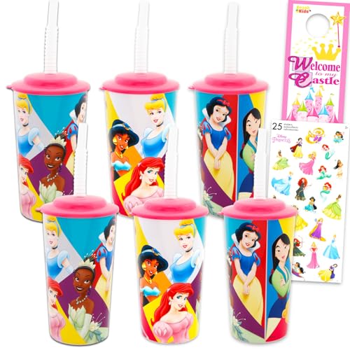 Disney Disney Prinzessinnen-Wasserbecher, wiederverwendbar, Partyzubehör, 473 ml, mit Arielle, Belle, Aschenputtel und Aufklebern, 6 Stück Disney Disney Prinzessinnen-Wasserbecher, wiederverwendbar, Partyzubehör, 473 ml, mit Arielle, Belle, Aschenputtel und Aufklebern, 6 Stück von Disney
