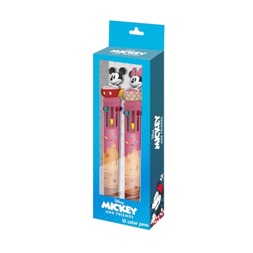 Disney Micky und Minnie Mix-Set mit 2 10-Farben-Stiften, Blau, 9,5 x 23 cm Disney Micky und Minnie Mix-Set mit 2 10-Farben-Stiften, Blau, 9,5 x 23 cm von Disney
