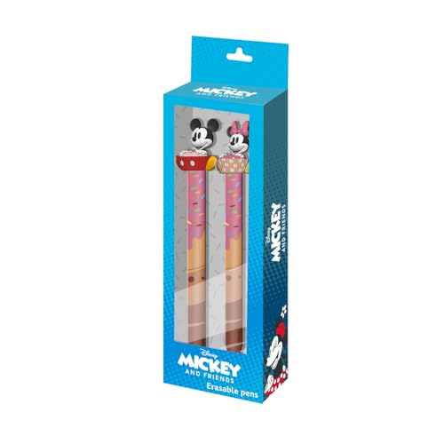 Disney Micky und Minnie Mix-Set mit 2 Radierbaren Gelstiften, Blau, 9,5 x 23 cm von Disney