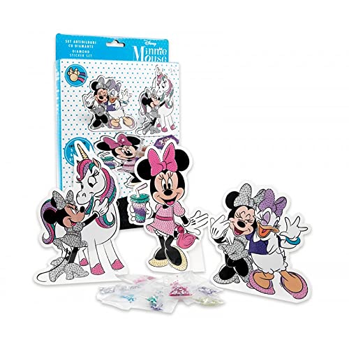 Disney Minnie Mouse Diamant Aufkleber, Enthält 3 Zeichnungen und 1400 Diamant Aufkleber, Kunst und Bastelset für Mädchen von Disney