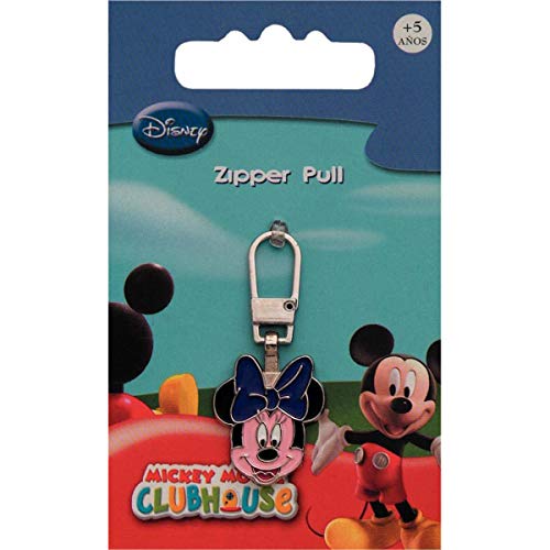 Disney Fashion-Zipper Minnie Maus Kopf, Metal, Pink, Einheits Größe von Disney