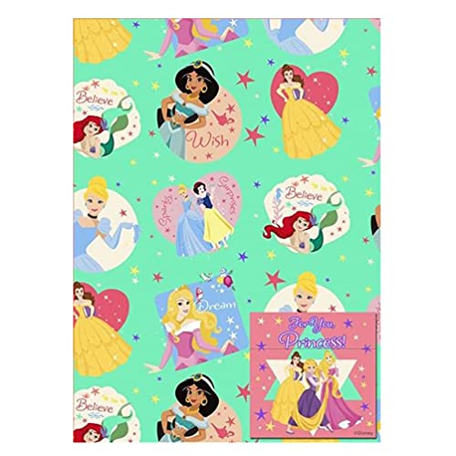 Disney Princess 2 Bögen Geschenkpapier und 2 Geschenkanhänger. Disney Princess 2 Bögen Geschenkpapier und 2 Geschenkanhänger. von Disney