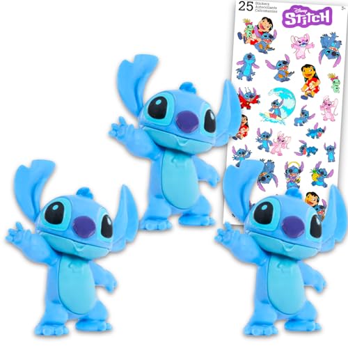 Disney Stitch Party Favors Set – 3-teiliges Set mit Stitch Actionfiguren für Kinder und Erwachsene plus Aufkleber, Partyzubehör für Jungen, Mädchen, Kinder Disney Stitch Party Favors Set – 3-teiliges Set mit Stitch Actionfiguren für Kinder und Erwachsene plus Aufkleber, Partyzubehör für Jungen, Mädchen, Kinder von Disney