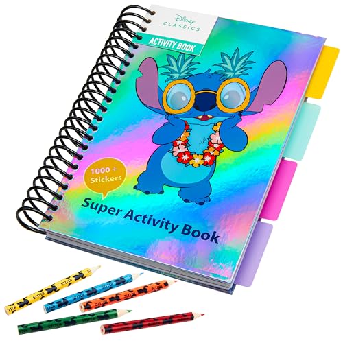 Disney Stitch Sticker-Buch mit über 1000 Aufklebern, Schablonen, Ausmalblättern und Buntstiften - Stitch Fanartikel Kinder von Disney