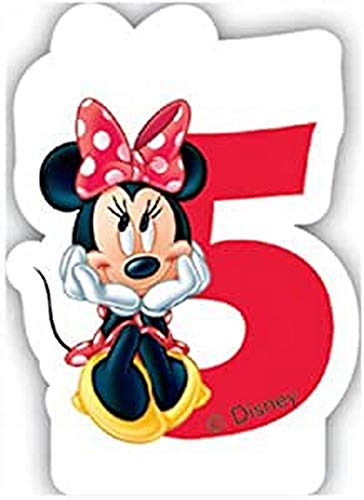 Disney Zahlenkerze Minnie Maus - Zahl 5 (6cm groß) von Ciao