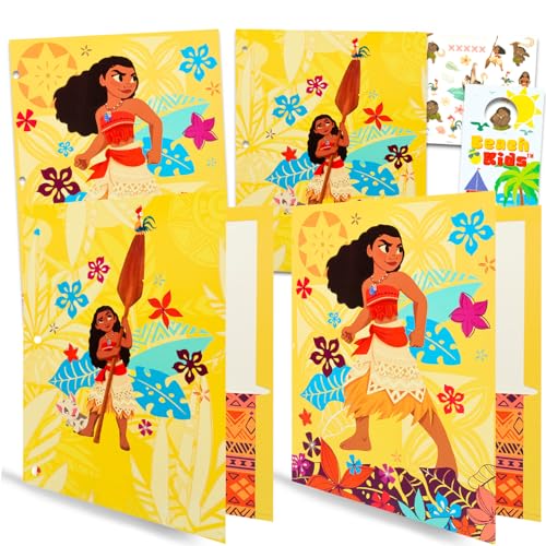 Moana Ordner für die Schule – Disney Taschenmappen-Bundle enthält 4 laminierte Vaiana-Kunststoffordner plus Aufkleber, mehr | Disney Schulbedarf für Mädchen Moana Ordner für die Schule – Disney Taschenmappen-Bundle enthält 4 laminierte Vaiana-Kunststoffordner plus Aufkleber, mehr | Disney Schulbedarf für Mädchen von Disney