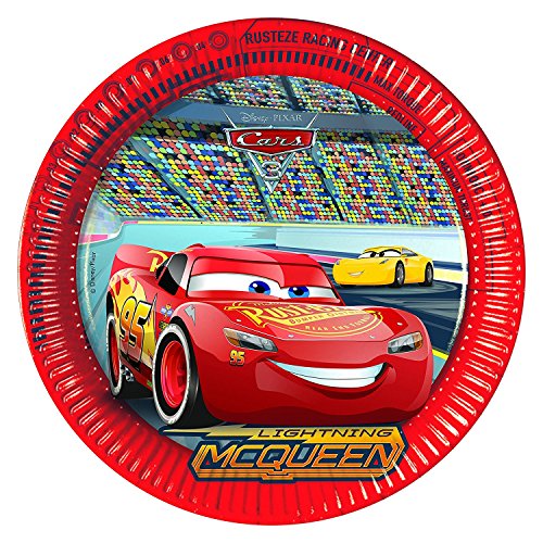 Procos 99931 87807 - Teller Cars, 8 Stück, Durchmesser 23 cm, Einwegteller, Kindergeburtstag, Partygeschirr, Rot Procos 99931 87807 - Teller Cars, 8 Stück, Durchmesser 23 cm, Einwegteller, Kindergeburtstag, Partygeschirr, Rot von Disney