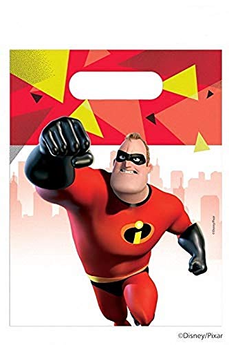 Qualatex 86025 Incredibles 2 Plastik Party Beutel (6 Pack von Disney