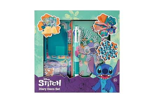 Stitch Tagebuch Set für Kinder | Diamond Painting Bastelset ab 3 Jahren | Mit Stickern und Glitzersteinen | Kreatives Geschenk für Mädchen | DIY Bastelset mit Journal Stift Aufklebern und Diamanten Stitch Tagebuch Set für Kinder | Diamond Painting Bastelset ab 3 Jahren | Mit Stickern und Glitzersteinen | Kreatives Geschenk für Mädchen | DIY Bastelset mit Journal Stift Aufklebern und Diamanten von Disney