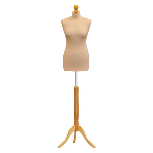Display King Schneiderpuppe mit hellem Holzsockel, Holz Polystyrol, cremefarben Display King Schneiderpuppe mit hellem Holzsockel, Holz Polystyrol, cremefarben von Display King