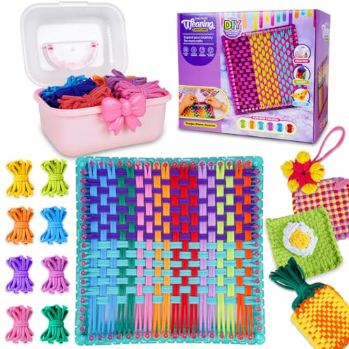 Disracker Weaving Loom Kit Crafts, Arts and Crafts for Kids and Adults, Ideal Gifts for Girls Ages 5 6 7 8-12 14, Potholder Knitting Loom Kit Disracker Weaving Loom Kit Crafts, Arts and Crafts for Kids and Adults, Ideal Gifts for Girls Ages 5 6 7 8-12 14, Potholder Knitting Loom Kit von Disracker