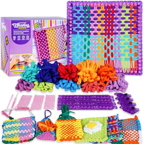 Webstuhl-Set für Topflappen, DIY Kunst und Handwerk für Kinder und Erwachsene, inklusive 288 Schlaufen und Schritt-für-Schritt-Anleitung (evtl. nicht in deutscher Sprache), ideales Geschenk für von Disracker