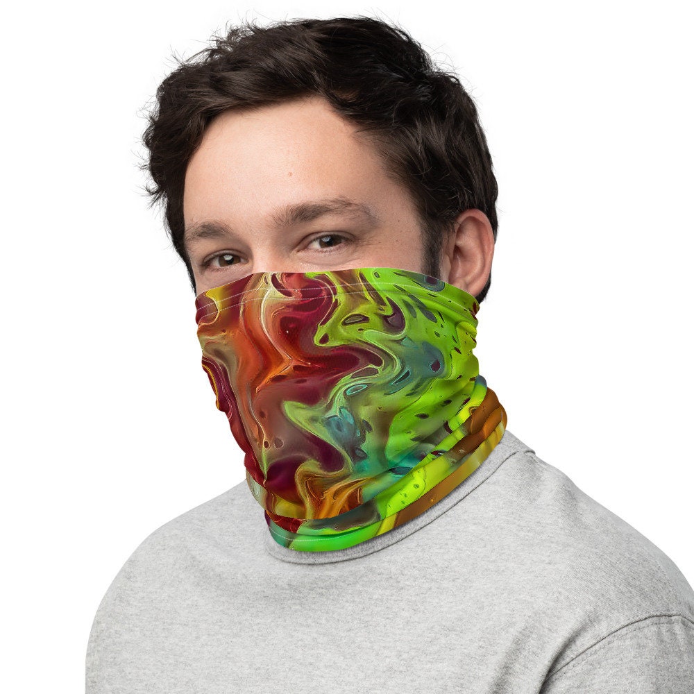 Halsschal, Gesichtsmasken, Stirnbänder, Halswärmer, Bandana, Einzigartiges Design, Armband, Abstrakt, Kunst, Authentisch, Orange, Grün, Rot Halsschal, Gesichtsmasken, Stirnbänder, Halswärmer, Bandana, Einzigartiges Design, Armband, Abstrakt, Kunst, Authentisch, Orange, Grün, Rot von DistortedRainbowsArt