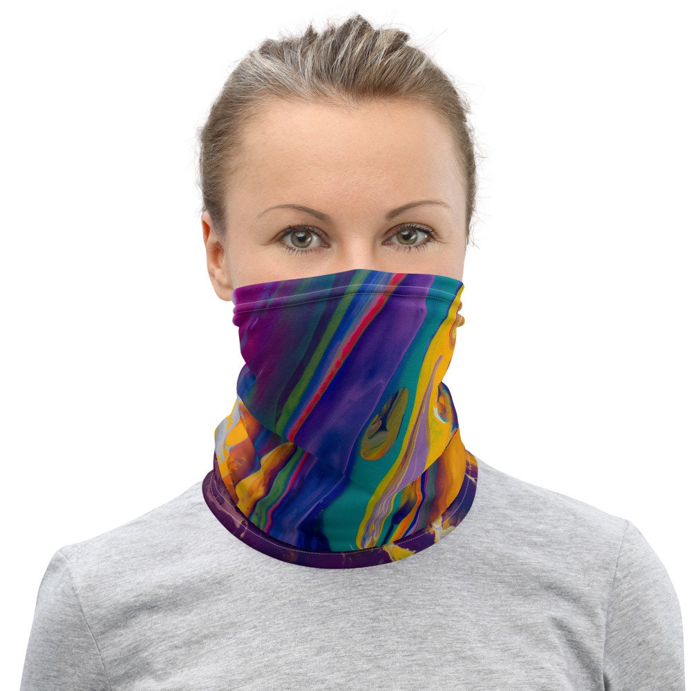 Halstuch, Gesichtsmasken, Stirnbänder, Halswärmer, Bandana, Einzigartiges Design, Armband, Abstrakt, Kunst, Lila, Blau, Gelb, Pink, Grün Halstuch, Gesichtsmasken, Stirnbänder, Halswärmer, Bandana, Einzigartiges Design, Armband, Abstrakt, Kunst, Lila, Blau, Gelb, Pink, Grün von DistortedRainbowsArt