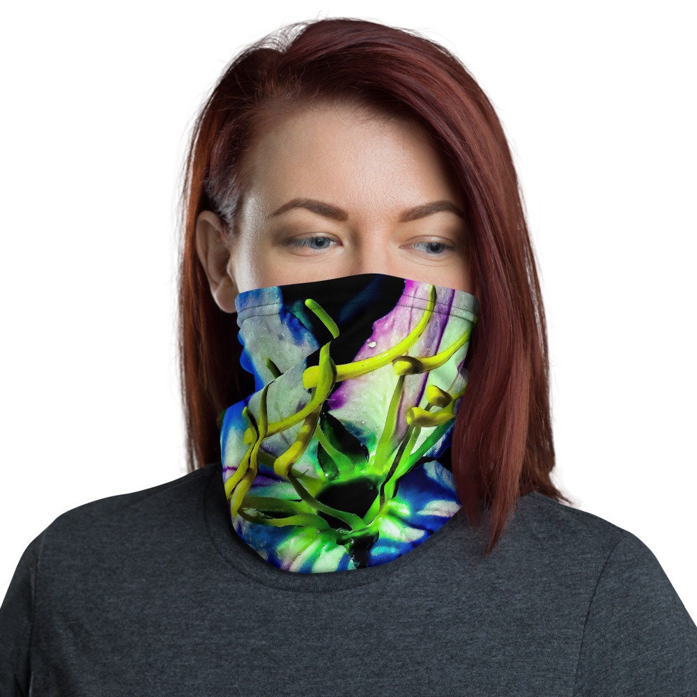 Halstuch, Gesichtsmasken, Stirnbänder, Halswärmer, Bandana, Floral, Einzigartiges Design, Authentisch, Armband, Blumen, Lila, Pink, Yelllow Halstuch, Gesichtsmasken, Stirnbänder, Halswärmer, Bandana, Floral, Einzigartiges Design, Authentisch, Armband, Blumen, Lila, Pink, Yelllow von DistortedRainbowsArt