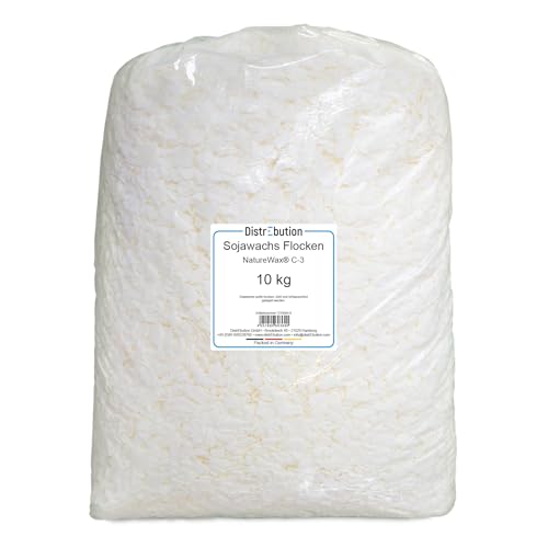 Sojawachs Flocken 10 kg NatureWax® C-3 natürliches Wachs für Kerzen gießen Kerzenwachs Kerzenherstellung von DistrEbution.com