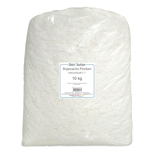 Sojawachs Flocken 10 kg NatureWax® C-1 Wachs zum Kerzen gießen Kerzenwachs von DistrEbution.com