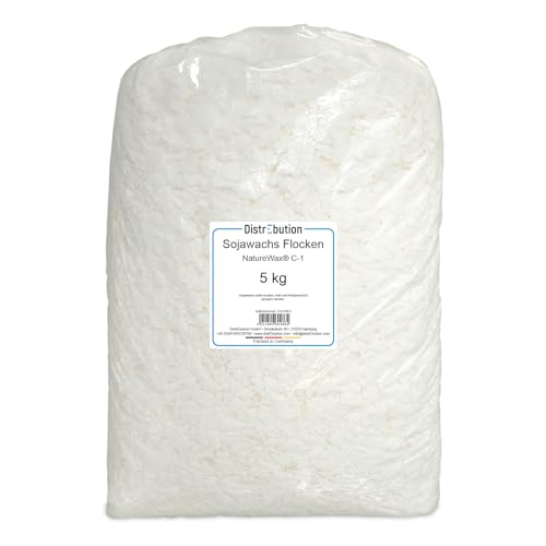 Sojawachs Flocken 5 kg NatureWax® C-1 Wachs zum Kerzen gießen Kerzenwachs von DistrEbution.com