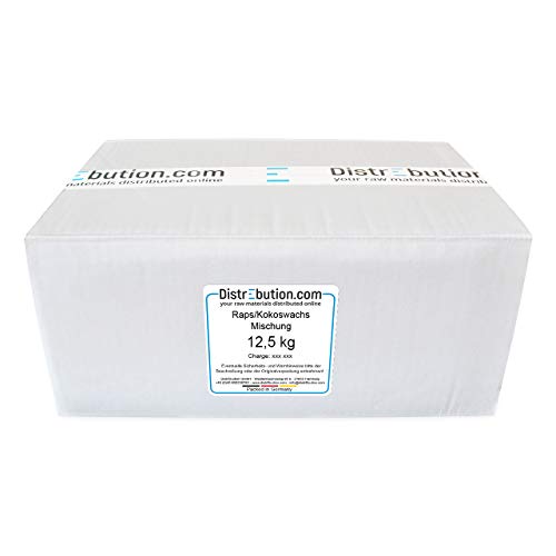 DistrEbution 12,5 kg Rapswachs - Kokoswachs Mischung - NatureWax Elite 600, zum Kerzen gießen, rein pflanzlich und vegan, für die Herstellung von Duft-Kerzen mit tollen Aromen DistrEbution 12,5 kg Rapswachs - Kokoswachs Mischung - NatureWax Elite 600, zum Kerzen gießen, rein pflanzlich und vegan, für die Herstellung von Duft-Kerzen mit tollen Aromen von DistrEbution