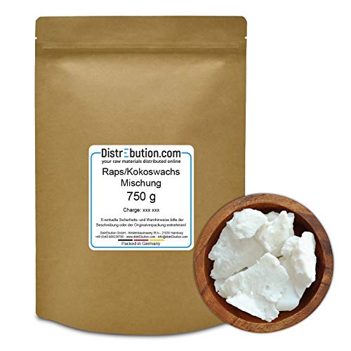 DistrEbution 750 g Raps-Kokoswachs Mischung - NatureWax Elite 600, zum Kerzen gießen, rein pflanzlich und vegan, für die Herstellung von Duft-Kerzen mit tollen Aromen DistrEbution 750 g Raps-Kokoswachs Mischung - NatureWax Elite 600, zum Kerzen gießen, rein pflanzlich und vegan, für die Herstellung von Duft-Kerzen mit tollen Aromen von DistrEbution