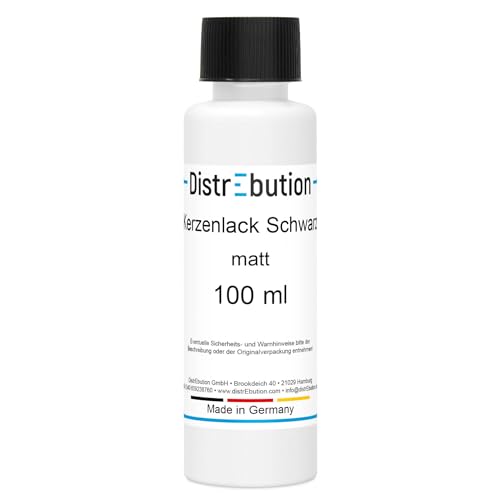 Kerzenlack Schwarz Matt 100ml wasserlöslich von DistrEbution