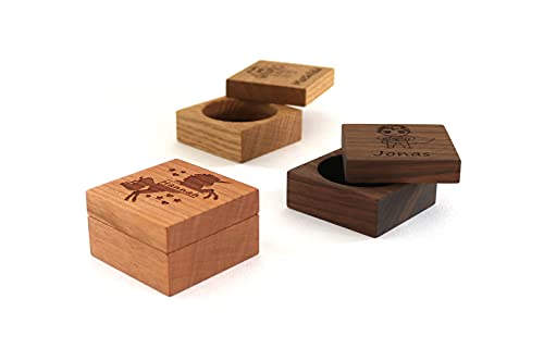 STREIFHOLZ Milchzahndose aus Holz mit Namen & Motiv personalisiert STREIFHOLZ Milchzahndose aus Holz mit Namen & Motiv personalisiert von Ditac