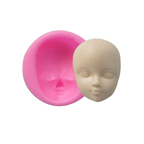 3D-puppenkopf, 8 Stück Silikon Menschlicher Kopf Form Fondant Gesicht Formen Modell, Baby-3d-silikon-form-gesichts Fondant-Kuchen-Werkzeug von Ditanpu