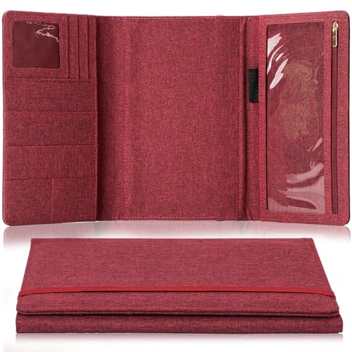 Schutzhülle für Rocketbook Fusion Executive-Größe, Multi-A5-Format, Notizbuchhülle mit Stifthalter, Handyfach, Reißverschlussfach, Visitenkartenhalter, 22,4 x 15,2 cm, Fuchsia) von Ditiord