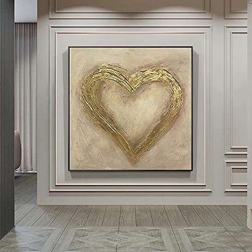 Nordic Abstraktes Goldenes Herz Liebesbild Ölgemälde auf Leinwand Poster und Drucke Wandkunst Bilder Wohnzimmer Dekor 70x70 cm Rahmenlos Nordic Abstraktes Goldenes Herz Liebesbild Ölgemälde auf Leinwand Poster und Drucke Wandkunst Bilder Wohnzimmer Dekor 70x70 cm Rahmenlos von Dittelle