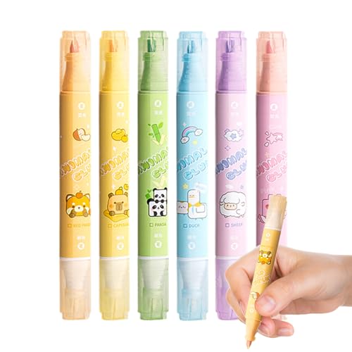 Textmarker-Marker, bunte ästhetische Textmarker mit doppelter Spitze für Lehrer, schnell trocknendes Schreibwerkzeug, Belohnungen für Klassenzimmer, Tagebuch, Projektplaner, Notizen Textmarker-Marker, bunte ästhetische Textmarker mit doppelter Spitze für Lehrer, schnell trocknendes Schreibwerkzeug, Belohnungen für Klassenzimmer, Tagebuch, Projektplaner, Notizen von Diuyzoc