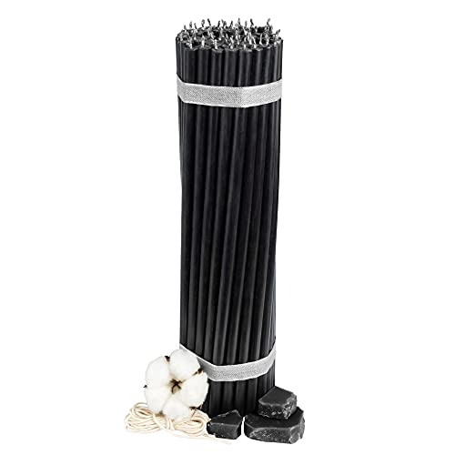 Diveevo Kirchliche Bienenwachskerzen №20-50 Stk. I hochwertige & geweihte Ritualkerzen L-30,5 cm Ø-9,6 mm I 180 Min Brenndauer in schwarz I 1,33 kg dünne Kerzen tropf- und rauchfrei Diveevo Kirchliche Bienenwachskerzen №20-50 Stk. I hochwertige & geweihte Ritualkerzen L-30,5 cm Ø-9,6 mm I 180 Min Brenndauer in schwarz I 1,33 kg dünne Kerzen tropf- und rauchfrei von Diveevo