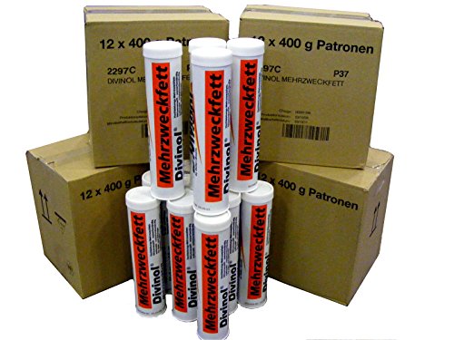 120x Mehrzweckfett à 400ml Fettkartusche, Fettpatrone, Kartusche, Lithium, Fett 120x Mehrzweckfett à 400ml Fettkartusche, Fettpatrone, Kartusche, Lithium, Fett von Divinol