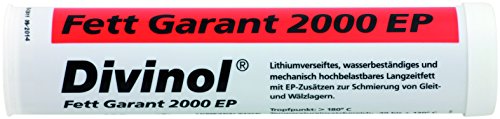 Fettkartusche Divinol KP2K-30 Fett Garant 2000 EP 400g, hohe Grundölviskosität, wasser- und druckbeständig, z-B. Schmieren von Pendelrollen- oder Kegelrollenlagern Fettkartusche Divinol KP2K-30 Fett Garant 2000 EP 400g, hohe Grundölviskosität, wasser- und druckbeständig, z-B. Schmieren von Pendelrollen- oder Kegelrollenlagern von Divinol