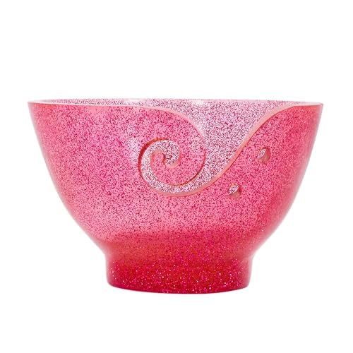 Divit Shilp Handgefertigte Harz Garn Schüssel | Stricken Harz Aufbewahr Schüssel | Häkel Bausatz Veranstalter. (Pink Glitter) von Divit Shilp