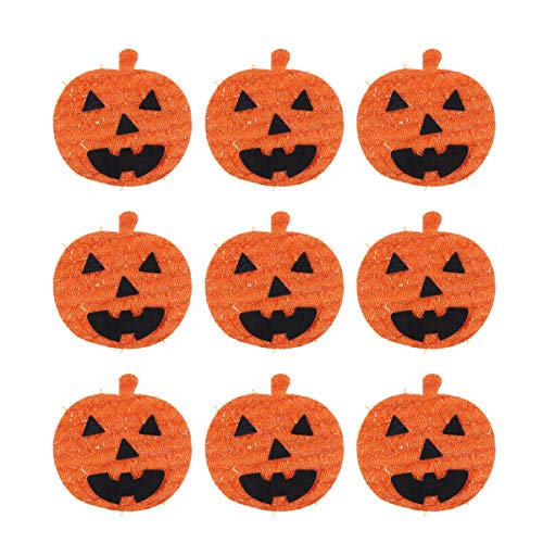 12 Stück Halloween-Kürbis-Aufnäher, bestickt, zum Aufnähen oder Aufbügeln, Vliesapplikationen von diyfixlcd
