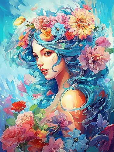 Diymood DIY Diamond Painting Elfe Kit – 5D Diamant Bilder Frau für Erwachsene | Kunstvolle Strass Stickerei Sets für Home Dekoration | 30X40 cm Wanddekoration von Diymood