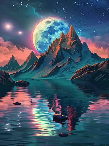 Showker 5D Diamant Painting Kit Gebirge - DIY Landschaft Diamond Painting Bilder Zubehör für Runde Diamond Kreuzstich Stickerei - Dekorative Kunst für Büro und Zuhause - Wandbild 30x40 cm Showker 5D Diamant Painting Kit Gebirge - DIY Landschaft Diamond Painting Bilder Zubehör für Runde Diamond Kreuzstich Stickerei - Dekorative Kunst für Büro und Zuhause - Wandbild 30x40 cm von Diymood