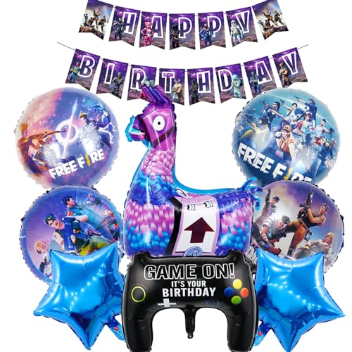 Fortnite Geburtstagsdeko Luftballons,Videospiel Party Dekoration Folienballon Kindergeburtstag Fortnite deko Geburtstag Set von Diyooisx