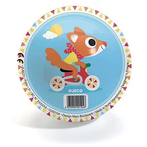 DJECO 30104 Pelota Cute Race Ø 12cm (Multiple 6 unid.) Spielzeugbälle, bunt von Djeco