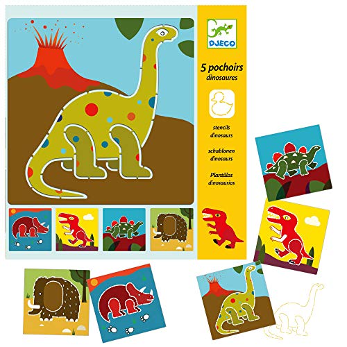 DJECO - Dinosaurier-Schablonen, mehrfarbig von Djeco