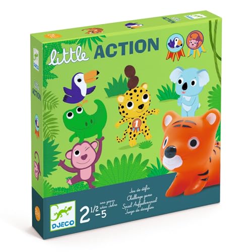 DJECO Spiel Action und Spiegelungen Lernspiele DJECOSet Little Action, Mehrfarbig (15) von Djeco