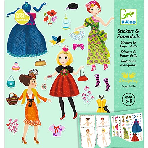Djeco - Paper Dolls und Sticker Massive Fashion Papierpuppen Djeco - Paper Dolls und Sticker Massive Fashion Papierpuppen von Djeco