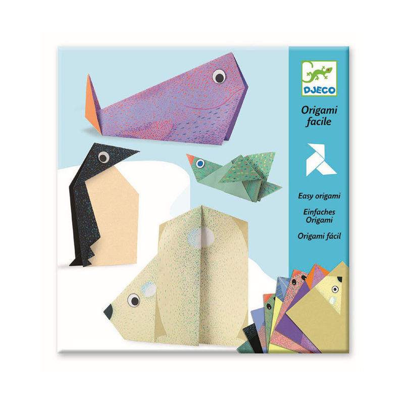 Origami-Papier Polar Animals 16 Blatt In Bunt von Djeco