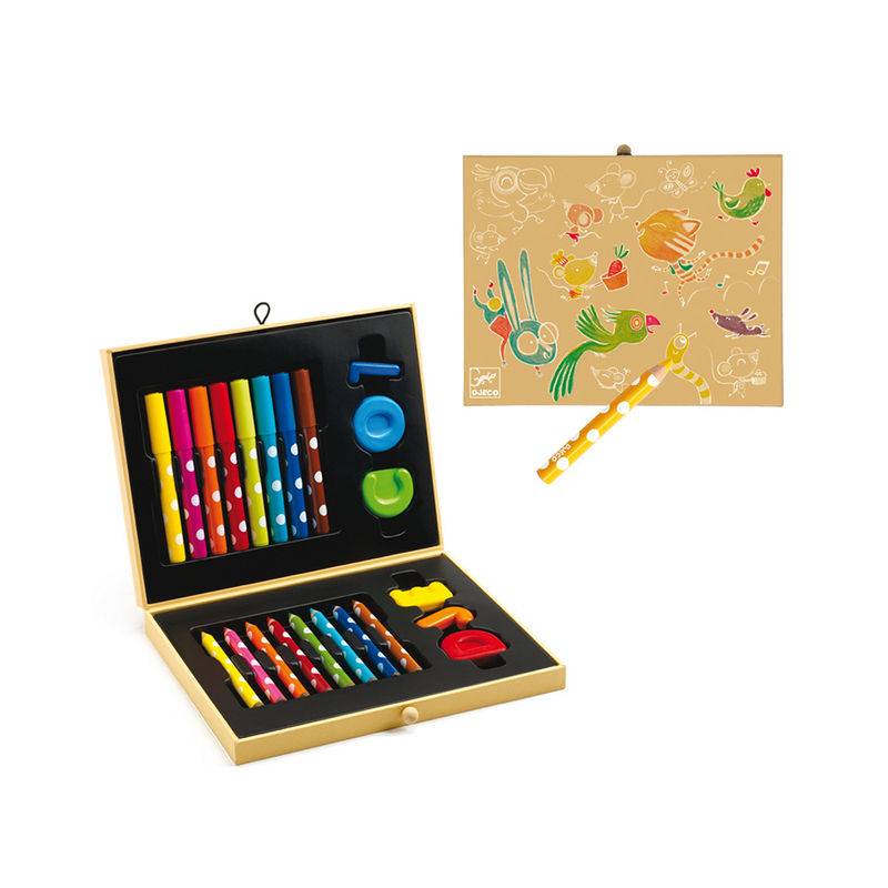 Stifte-Malset Farbenbox Für Kleine 22-Teilig von Djeco