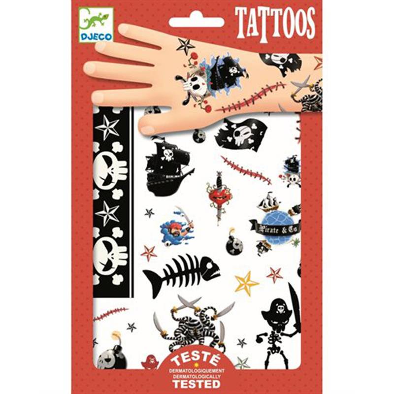 Tattoo-Sticker Piraten von Djeco
