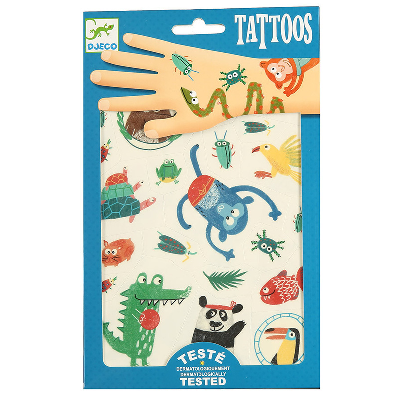 Tattoo-Sticker Tiere von Djeco