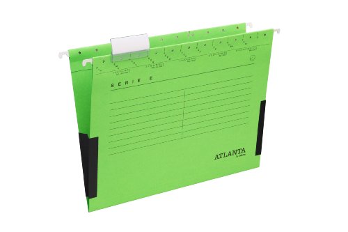 Atlanta Serie E Hängetasche mit Leinenfröschen A4, Jalema 2655624500, Robuste Hängemappe aus Karton, Hängeregister für Akten, 25er Packung, grün Atlanta Serie E Hängetasche mit Leinenfröschen A4, Jalema 2655624500, Robuste Hängemappe aus Karton, Hängeregister für Akten, 25er Packung, grün von Djois