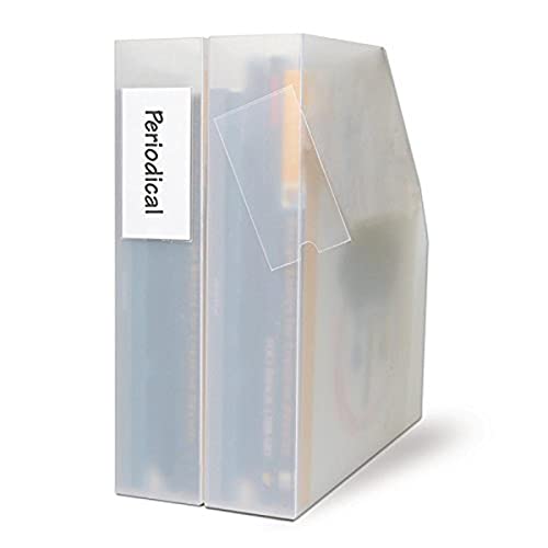Djois, 10320 - Haftetikettenhalter, Permanent, 35x75 mm, mit Einlagen, Transparent, 12 Stück, Antistatisch, Polypropylen, Praktisch, Organisation, Büro, Akten, Ordner, Kataloge, Ablagen von Djois