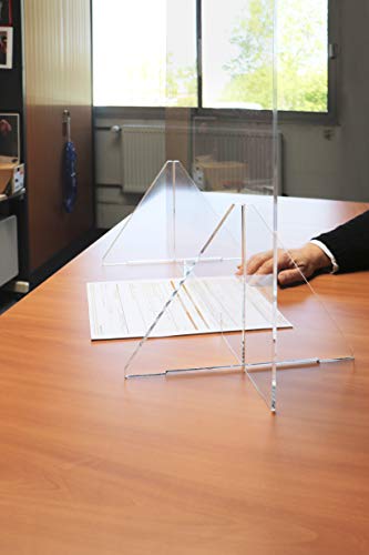 Tarifold Es 197903 Schutzwand für Theken 600 x 650 mm mit Fensterdurchlass L 230 x 100 mm - Hochwertige Qualität, Acryl, großer Schutz für Büro und Geschäft, transparent Tarifold Es 197903 Schutzwand für Theken 600 x 650 mm mit Fensterdurchlass L 230 x 100 mm - Hochwertige Qualität, Acryl, großer Schutz für Büro und Geschäft, transparent von Djois