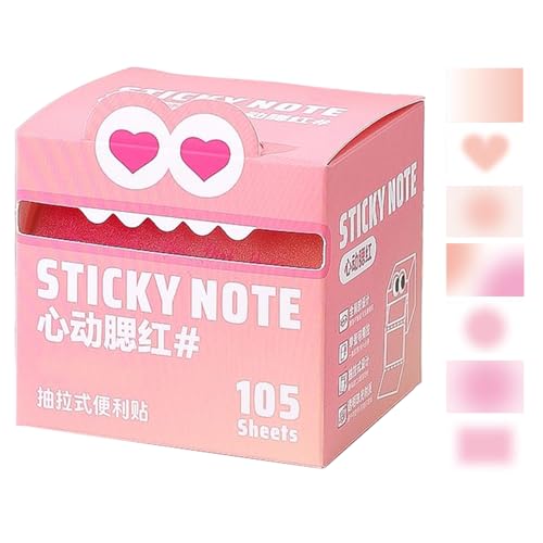 Cute Pattern Sticky Note, Funny Pastel Notes, Self Adhesive Cartoon Notes Memo Pads, Notepads Stationery, For Teachers & Students von Djowyh